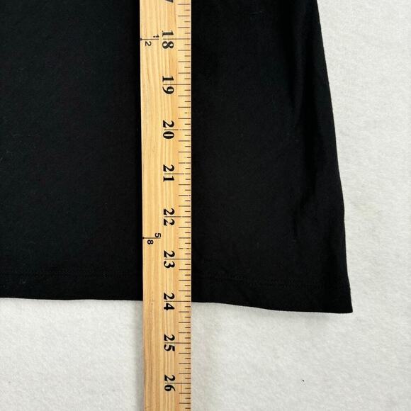 Ann Taylor Drape Neck Sleeveless Top Lace Panel Viscose Blend Black Size L - Picture 8 of 10